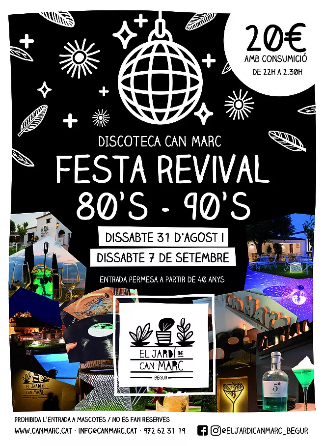 Fête Revival 80's et 90's à la Discothèque Can Marc